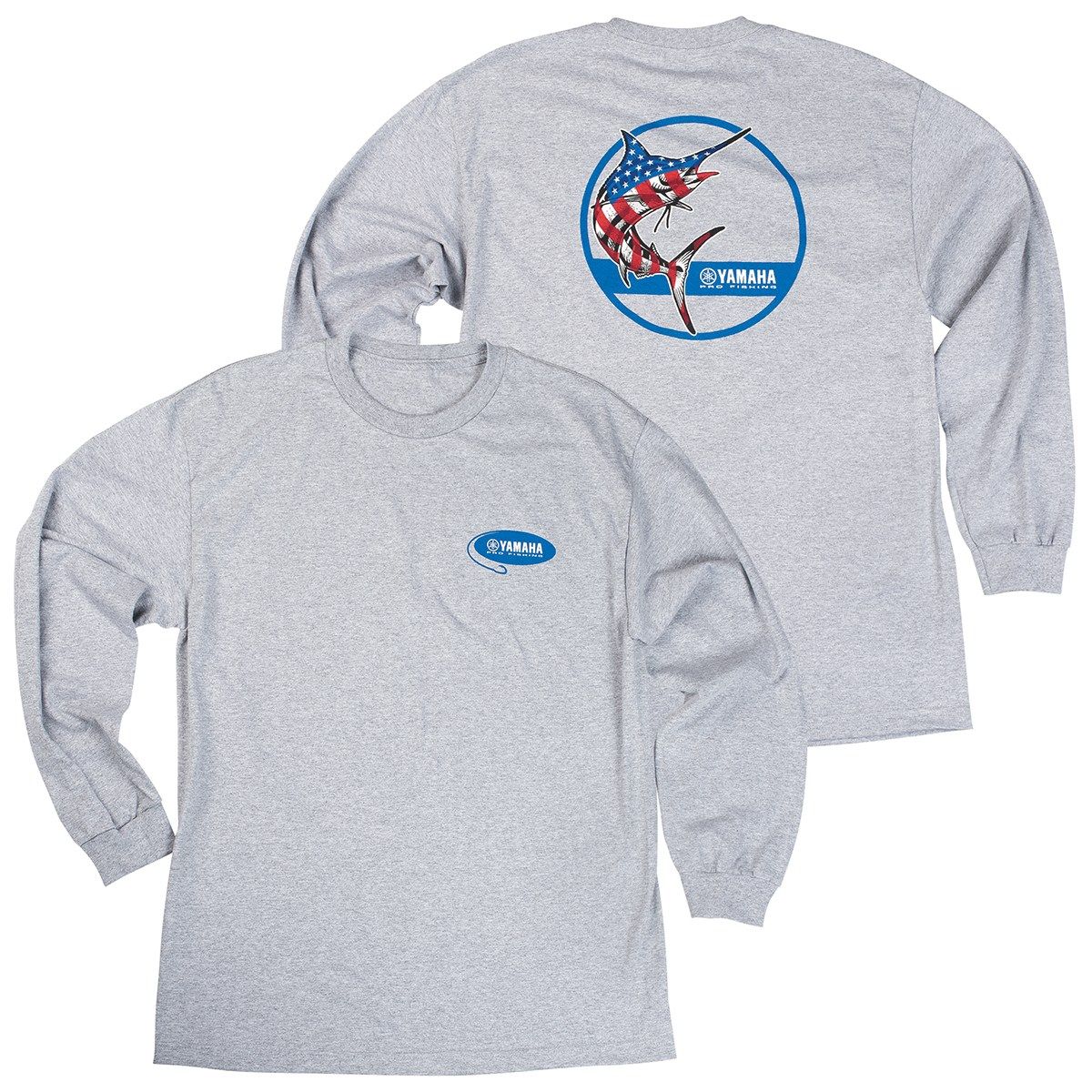 Men's Yamaha Pro Fishing Patriotic Marlin Long Sleeve Tee - Small