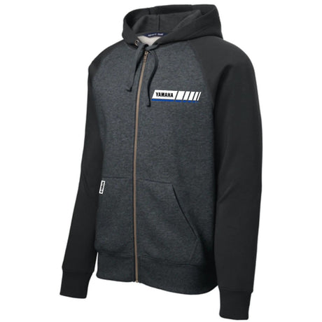 Yamaha Men's Blue Revs Full-Zip Hooded Fleece - Charcoal - S