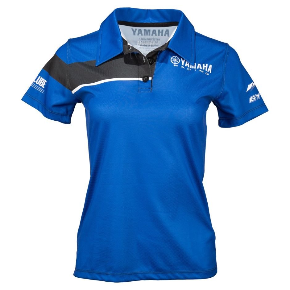 Yamaha Women's Paddock Blue Pulse Polo-Blue/Black/White-S