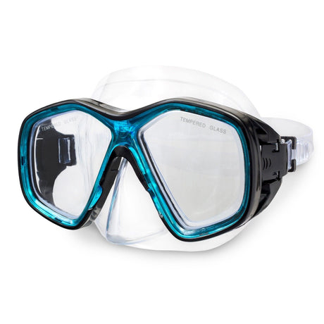 Aqua Pro Dive Mask, Soft Leak-Free Fit Skirt and Pivoting QuickFit Adjustable Straps. - AZG14864WH