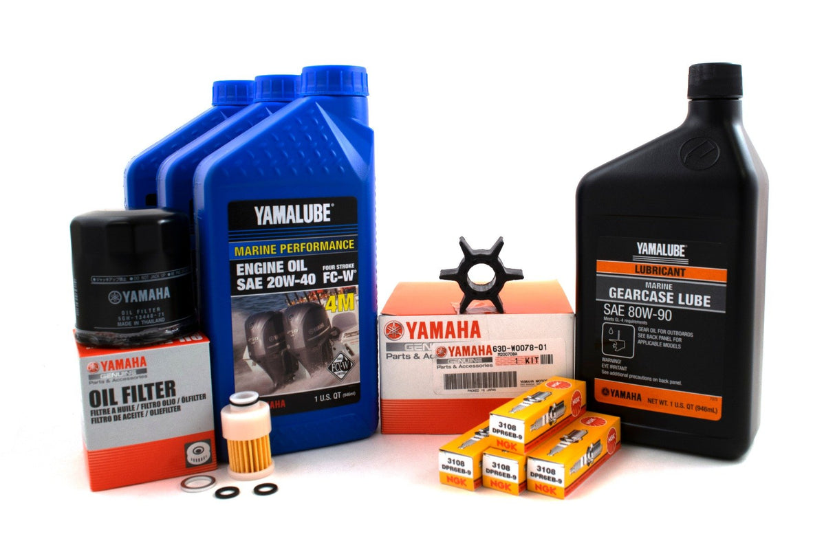 Yamaha F50 100 Hour Service Maintenance Kit w/ Cooling- Yamalube 20W-40 - 2005