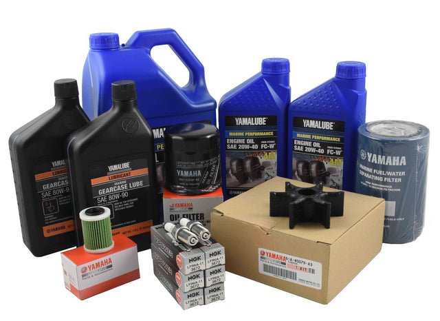 Yamaha F200 & F225 3.3L V6 100 Hour Service Maintenance Kit with Cooling - Yamalube 20W-40 - 2011- Current