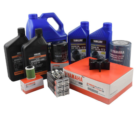 Yamaha F250 3.3L V6 100 Hour Service Maintenance Kit with Cooling - Yamalube 10W-30 - 2006-Current