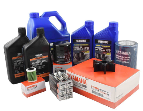 Yamaha F250 3.3L V6 100 Hour Service Maintenance Kit with Cooling - Yamalube 20W-40 - 2006-Current