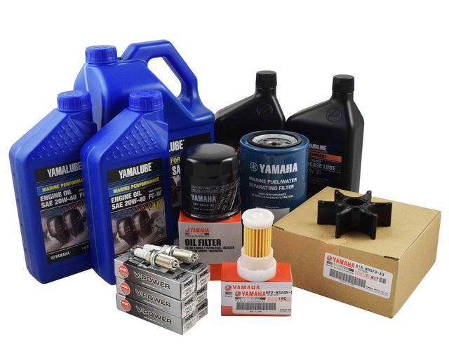 Yamaha F250 3.3L V6 100 Hour Service Maintenance Kit with Cooling - Yamalube 20W-40 - 2005