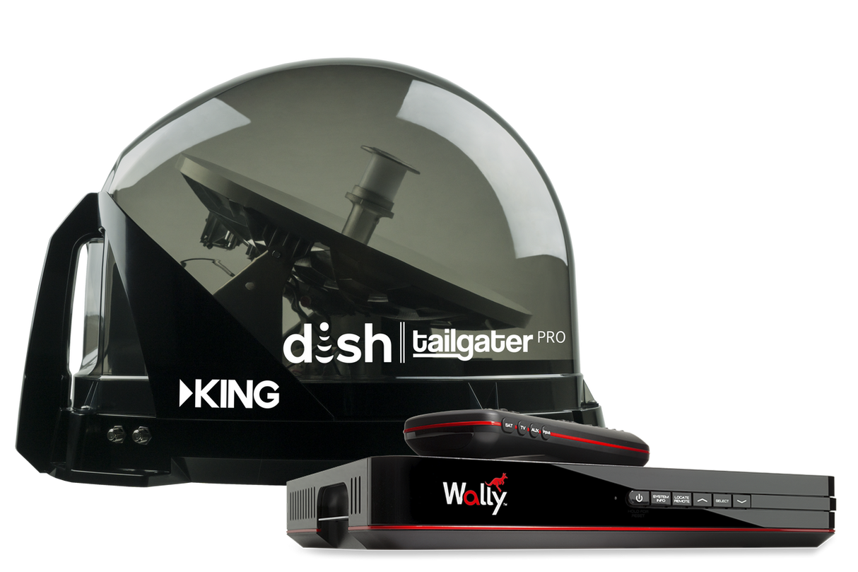 KING - DISH Tailgater Pro Premium Satellite Portable TV Antenna w/DISH Wally HD Receiver - DTP4950
