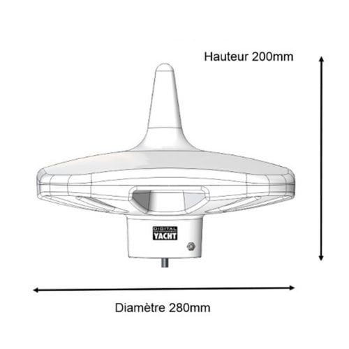 Digital Yacht - DTV200 with 20M Cable - Dual Output Amp - ZDIGDTV200