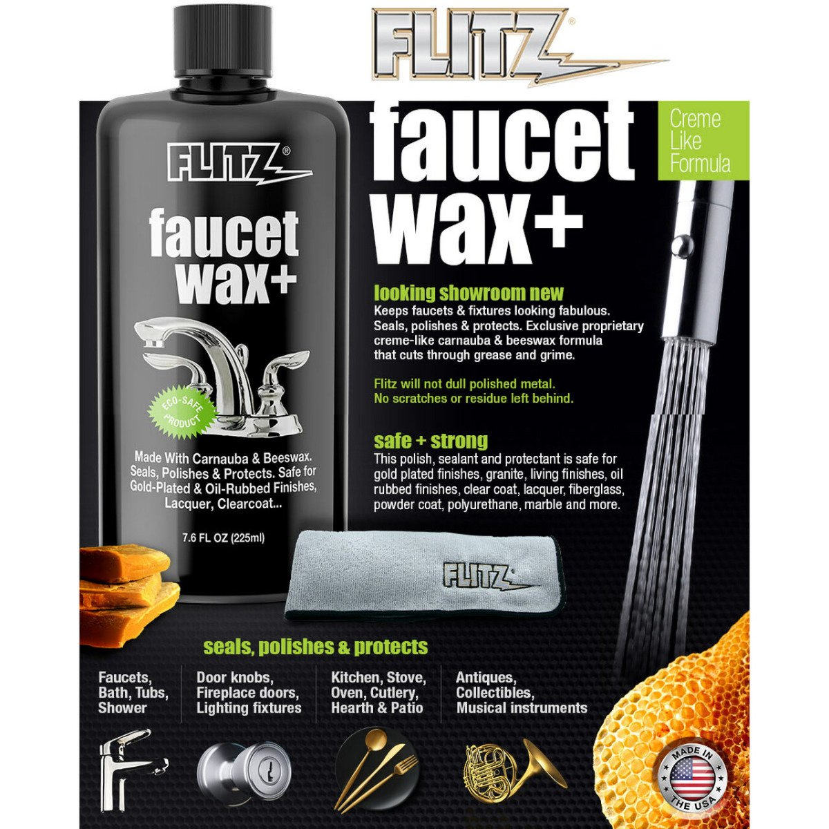 Flitz - Faucet Waxx Plus - 7.6 oz. Bottle - PW 02685