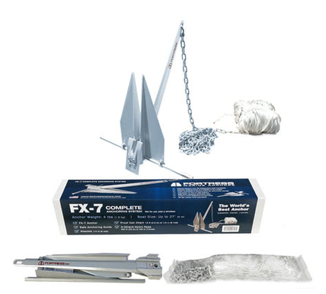 Fortress - FX-7 Complete Anchoring System - FX-7-AS - 4 lb - Up to 27′ Boats