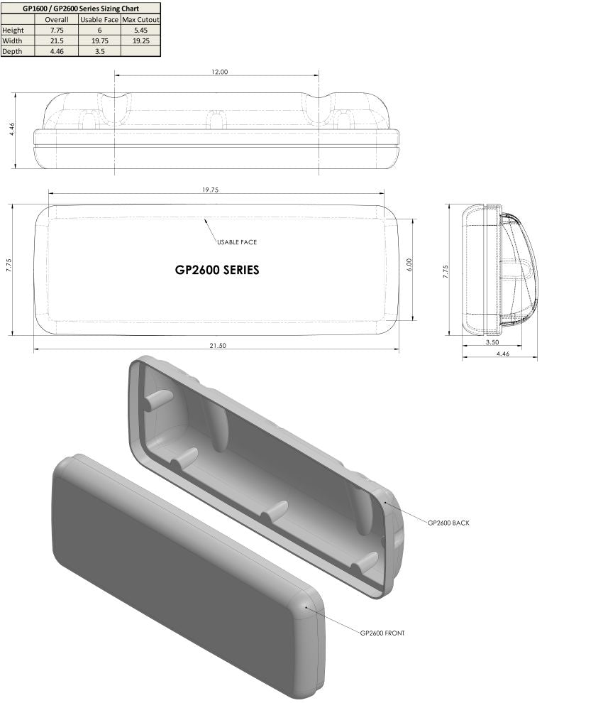 NavPod - SystemPod Pre-Cut f/Simrad NSS7 evo2 or B&G Zeus 7 & 2 Instruments f/12" Wide Guard - GP2606