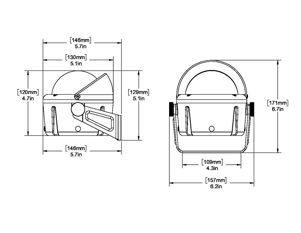 Ritchie - Helmsman Compass - Bracket Mount - Black - HB-741