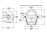 Ritchie - Helmsman Steel Boat Compass - Bracket Mount - Black - HB-845
