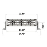 HEISE - Dual Row Blackout LED Light Bar - 22" - HE-BDR22