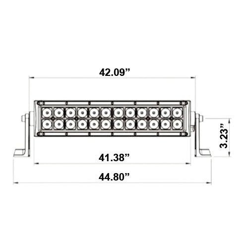 HEISE - Dual Row Blackout LED Light Bar - 42" - HE-BDR42