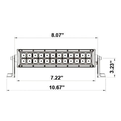 HEISE - Dual Row Blackout LED Light Bar - 8" - HE-BDR8