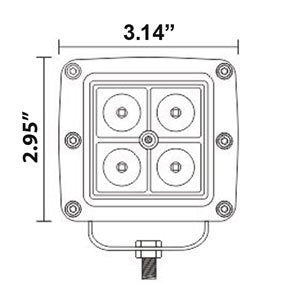 HEISE - Cube Flood Light 3" - 6 LED - HE-CL3