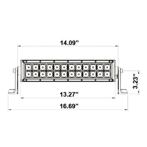 HEISE - Dual Row LED Light Bar - 14" - HE-DR14