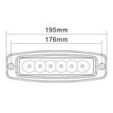 HEISE - Single Row Driving Light - Flush Mount - 6 LED - HE-FMDL1