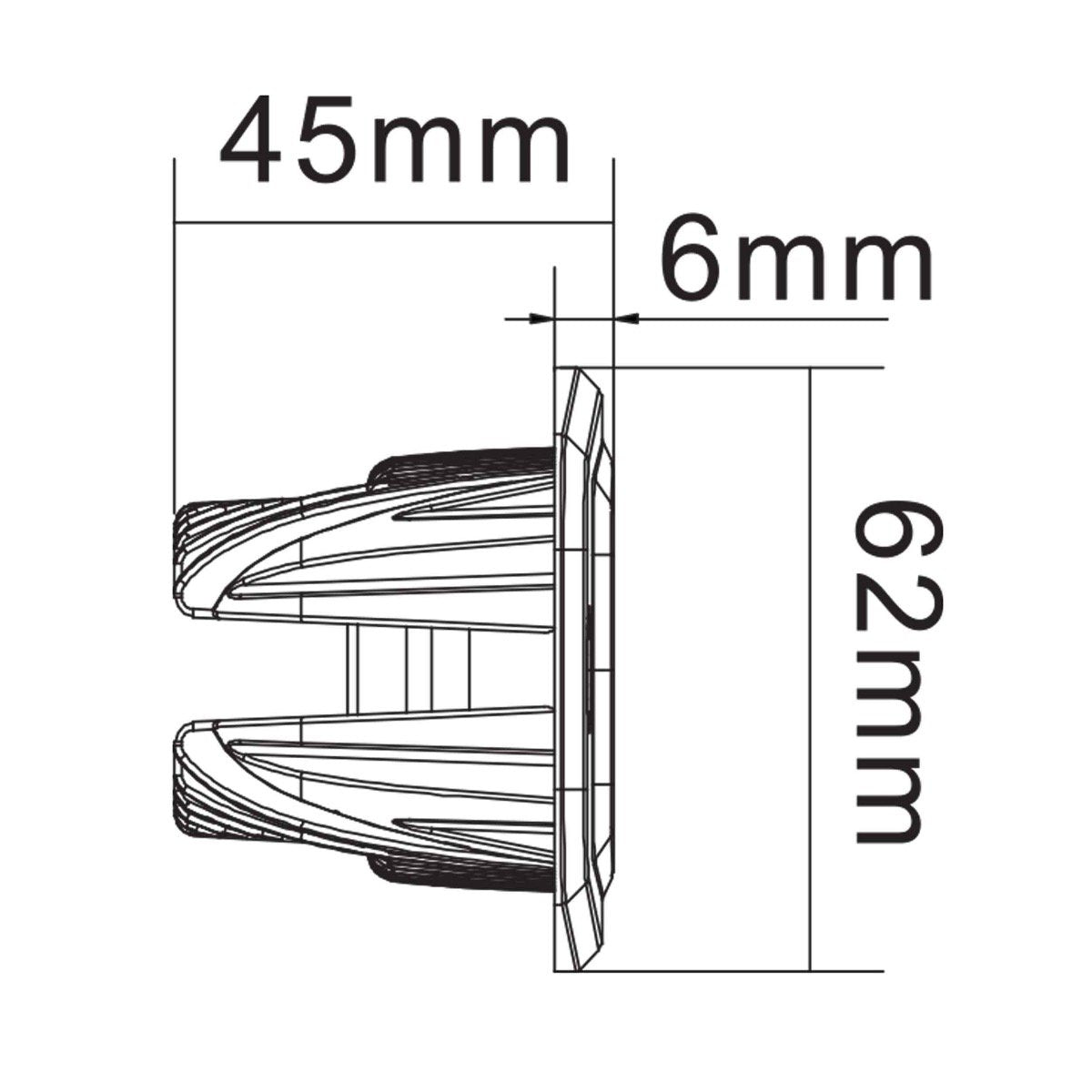 HEISE - Single Row Driving Light - Flush Mount - 6 LED - HE-FMDL1