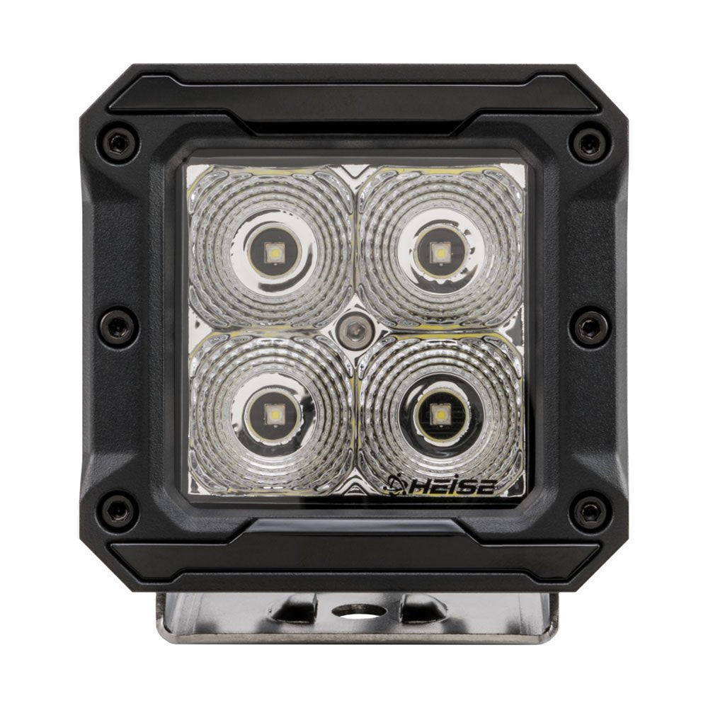 HEISE - High Output Flood Beam Cube Light 3" - 4 LED - HE-HCL2