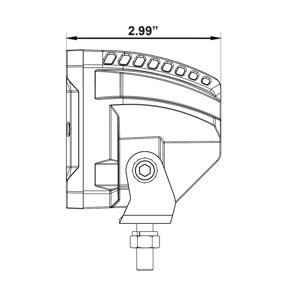 HEISE - High Output Flood Beam Cube Light 3" - 4 LED - 2-Pack with Harness - HE-HCL22PK