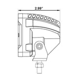 HEISE - High Output Flood Beam Cube Light 3" - 4 LED - 2-Pack with Harness - HE-HCL22PK