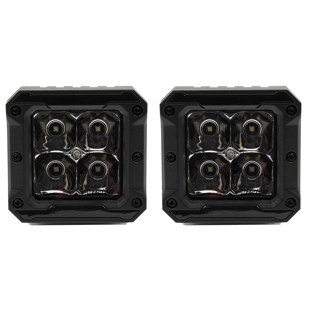 HEISE - High Output Cube Light 3" - 4 LED - 2-Pack with Harness - HE-HCL2S2PK