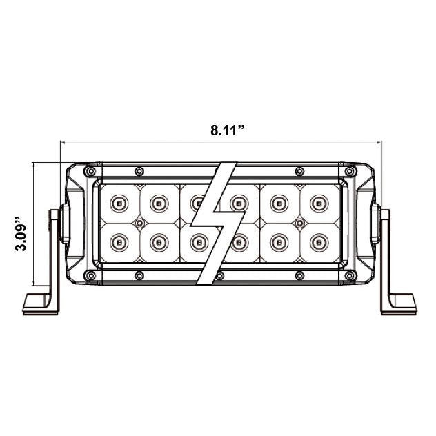 HEISE - Infinite Series RGB Light Bar - 8" - 12 LED - HE-INFIN8