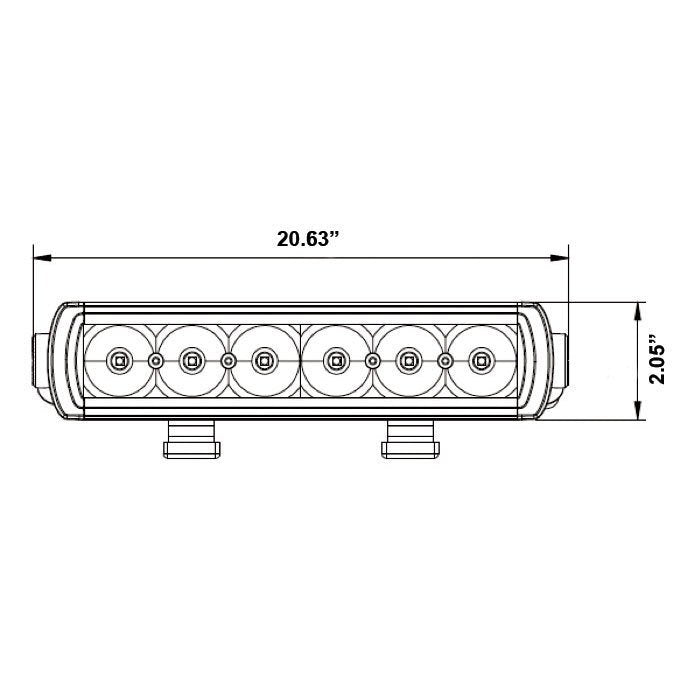 HEISE - Single Row Slimline LED Light Bar - 20-1/4" - HE-SL2014