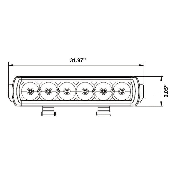 HEISE - Single Row Slimline LED Light Bar - 32" - HE-SL32