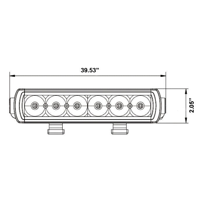 HEISE - Single Row Slimline LED Light Bar - 39-1/4" - HE-SL3912