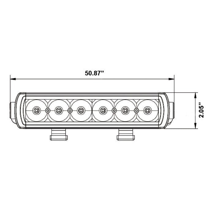 HEISE - Single Row Slimline LED Light Bar - 50-3/4" - HE-SL5034