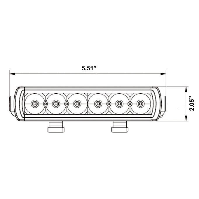 HEISE - Single Row Slimline LED Light Bar - 5-1/2" - HE-SL550