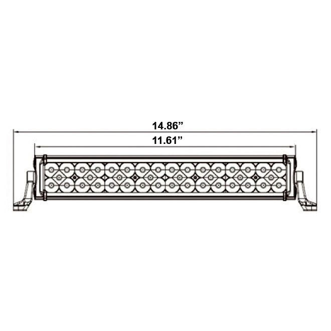 HEISE - Triple Row LED Light Bar - 10" - HE-TR10