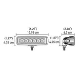 Hella Marine - Value Fit Mini 6 LED Flood Light Bar - 6" - Black - 357203001