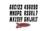 Hardline Products - 3" Boat Lettering Registration Kit - Series 320 - Black/Silver - BLKSI320