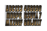 Hardline Products - 3" Boat Lettering Registration Kit - Series 300 - Brown/Black - BRBKG300