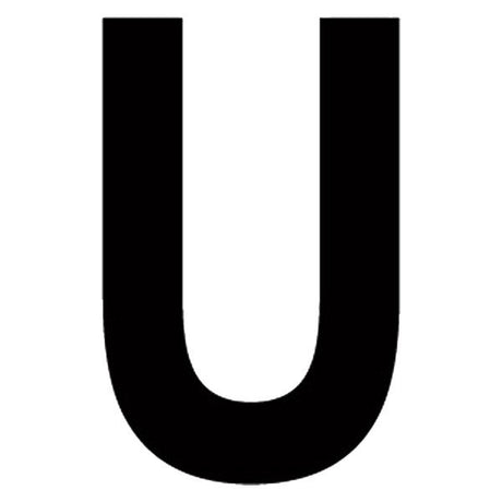 Hardline Products - 3" Gothic Letters - Black - "U" - 10 Pack - 17320