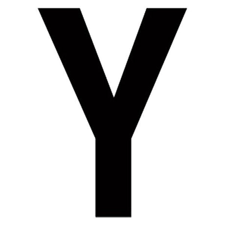 Hardline Products - 3" Gothic Letters - Black - "Y" - 10 Pack - 17324