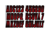 Hardline Products - 3" Boat Lettering Registration Kit - Series 300 - Red/Black - REBKG300