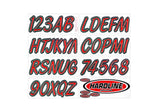 Hardline Products - 3" Boat Lettering Registration Kit - Series 400 - Red/Black - REBKG400