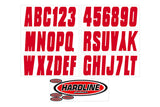 Hardline Products - 3" Boat Lettering Registration Kit - Series 350 - Red - RED350EC