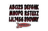 Hardline Products - 3" Boat Lettering Registration Kit - Series 200 - Burgundy/Black - RUBKG200