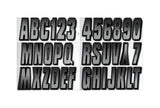 Hardline Products - 3" Boat Lettering Registration Kit - Series 300 - Silver/Black - SIBKG300