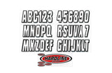 Hardline Products - 3" Boat Lettering Registration Kit - Series 320 - Silver/Black - SIBLK320