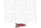 Hardline Products - 3" Boat Lettering Registration Kit - Series 700 - White - WHI700EC