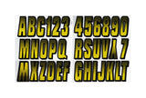 Hardline Products - 3" Boat Lettering Registration Kit - Series 300 - Yellow/Black - YEBKG300