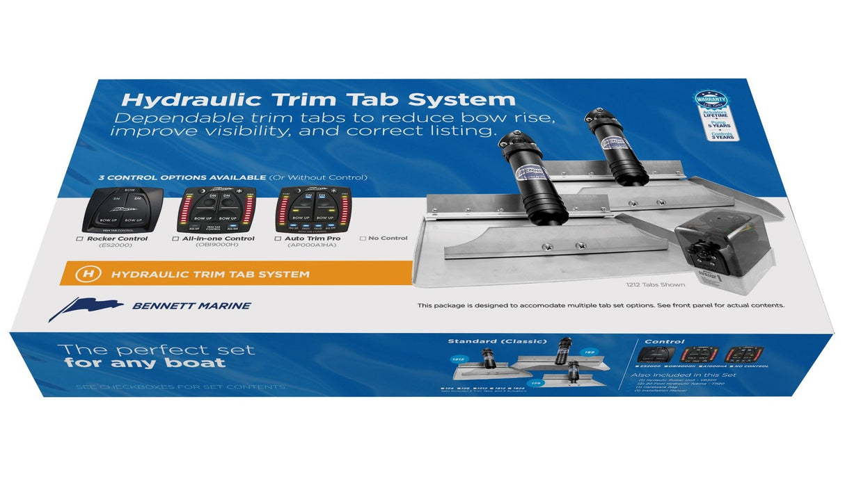 Bennett - 18" x 12" Hydraulic Trim Tab System w/ AutoTrim Pro - 1812ATP