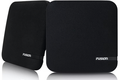 FUSION - SM-F65CB SM Series 6.5" Shallow Mount Square Speakers - Black Cloth Grill - 100W - 010-02263-11