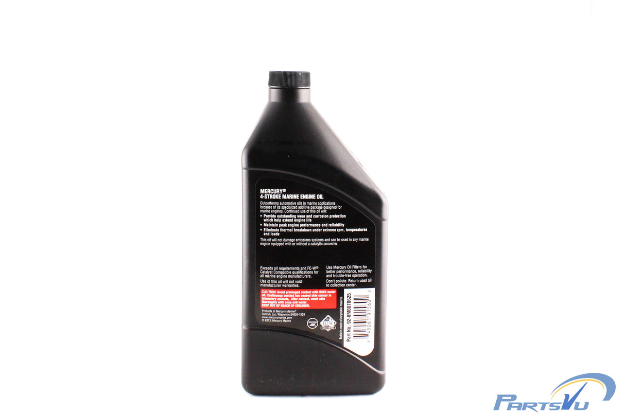 Mercury FC W 10W 30 Marine Engine Oil - Quart - 92-8M0078625